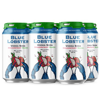 A product image for NS Spirit Co. – Blue Lobster Dragonfruit Vodka Soda 6pk