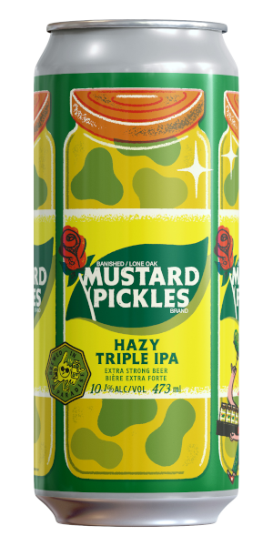 A product image for Banished x Lone Oak – Mustard Pickles Triple IPA